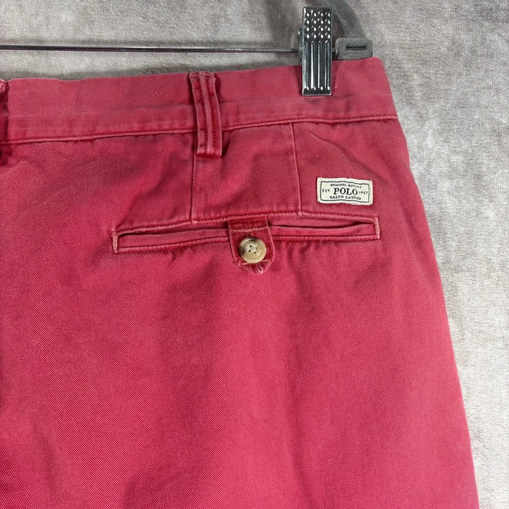 Polo Ralph Lauren Pants Mens 36x30‎ Pink Bedford Chino Classic Fit Cotton Twill
